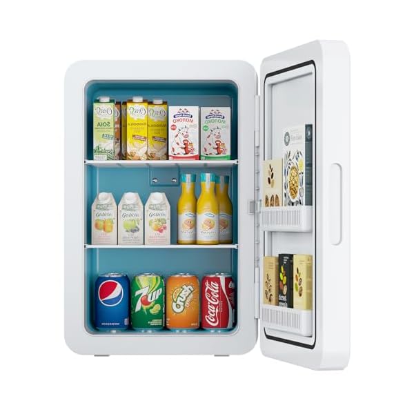   22L30Cans-Mini-Fridge-for-Bedroom-12v-DC-Portable-Cooler-Warmer-Mini-Refrigerator-with-Glass-Front-for-Car-Office-Desk-Dorm-Food-Beverage-Skincare-Makeup-White