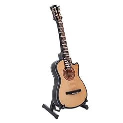 EternalCrafts Modèle de guitare classique acoustique miniature – Décoration de bureau en bois – Cadeaux de 16 cm - Les Beatles, Paul McCartney, John Lennon, RIngo Starr, George Harrison