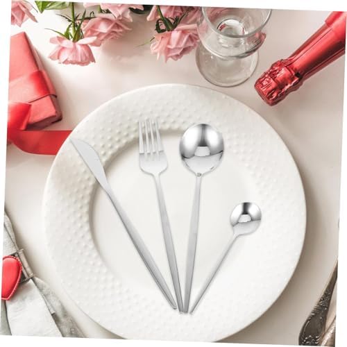 PRETYZOOM Stainless Steel Dinner Fork Set for Family and Parties