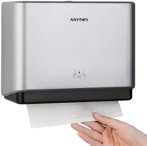 200-Sheet Wall-Mounted Paper Towel Dispenser Silver