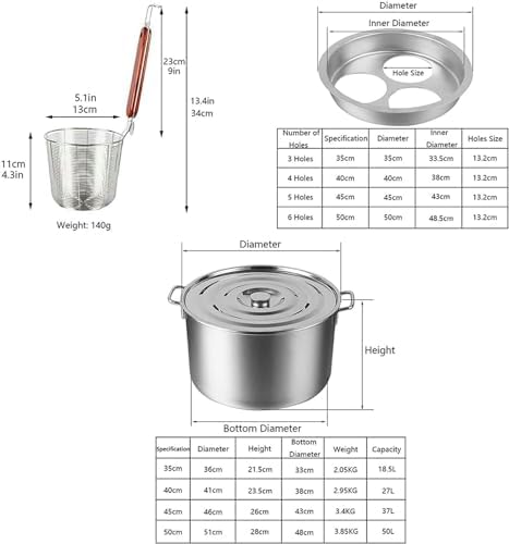 Stainless Steel Pasta Cooker with Strainer for Home Kitchen Commercial Use