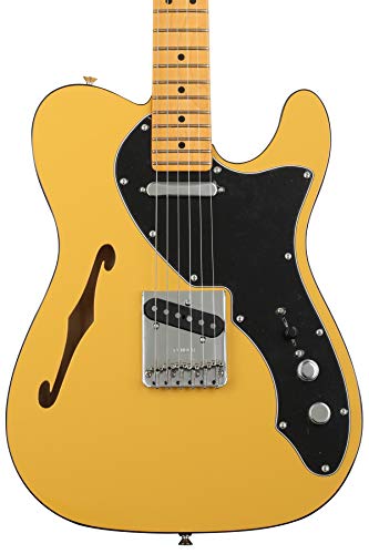 Fender Britt Daniel Tele Thinline MN Amarillo Gold – Guitare Électrique - Les Beatles, Paul McCartney, John Lennon, RIngo Starr, George Harrison Fender Britt Daniel Tele Thinline MN Amarillo Gold - Guitare Électrique