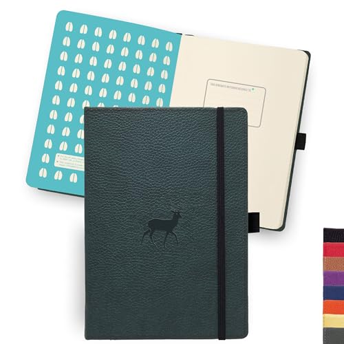 Dingbats* - Faune Carnet de Notes A5 Ligné - Moyen, Couverture Rigide, Journal en Cuir PU - Fermeture élastique, Porte-stylo, Marque-page