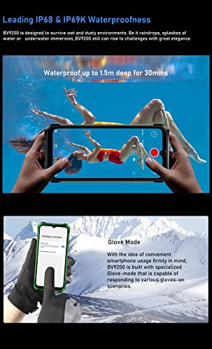 Blackview BV9200 Outdoor Smartphone ohne Vertrag, 6.6'' 120Hz 2.4K Display, 50MP AI Kamera,8GB+256GB,3 Kartensteckplätze, LED Benachrichtigung, IP68 Android 12 Handy, NFC Kabellose Aufladung Grün – Bild 6