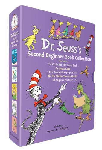 Dr. Seuss's Second Beginner Book Boxed Set Collection: The Cat in the Hat Comes Back; Dr. Seuss's ABC; I Can Read with My Eyes Shut!; Oh, the Thinks ... Think!; Oh Say Can You Say? (Beginner Books)
