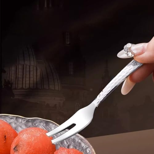 ChenShuo Stainless Steel Dessert Forks 4-Piece Set