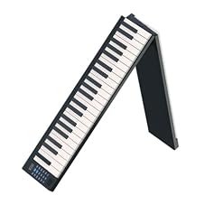 ZALHIN Clavier Électronique Piano Pliant avec Haut-Parleur Noir Clavier Anglais Piano Électronique 88 Touches - Les Beatles, Paul McCartney, John Lennon, RIngo Starr, George Harrison