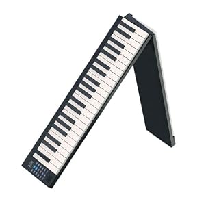 ZALHIN Clavier Électronique Piano Pliant avec Haut-Parleur Noir Clavier Anglais Piano Électronique 88 Touches - Les Beatles, Paul McCartney, John Lennon, RIngo Starr, George Harrison