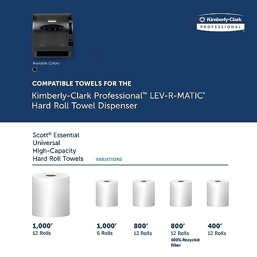Levermatic Roll Paper Towels Dispenser Manual Black