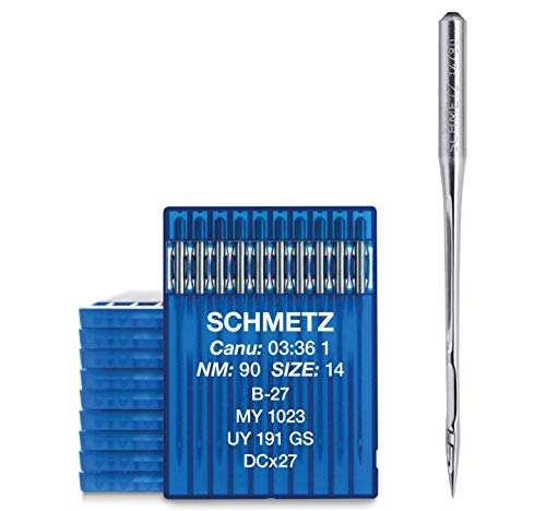 SCHMETZ Lot de 100 aiguilles pour machine à coudre industrielle Système B-27/DCx27/MY 1023/UY 191 GS, épaisseur d’aiguilles 90/14, aiguilles à piston rond pour machines à coudre industrielles - Les Beatles, Paul McCartney, John Lennon, RIngo Starr, George Harrison SCHMETZ Lot de 100 aiguilles pour machine à coudre industrielle Système B-27/DCx27/MY 1023/UY 191 GS, épaisseur d'aiguilles 90/14, aiguilles à piston rond pour machines à coudre industrielles