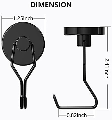 Tohoer 100LBS Neodymium Magnetic Hooks Heavy Duty