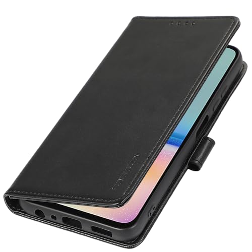 FUNHULLUN Handyhülle für Samsung Galaxy A05S Leder Hülle Flip Case mit Kartenfach Standfunktion für Samsung Galaxy A05S Schutzhülle,Schwarz – Bild 6