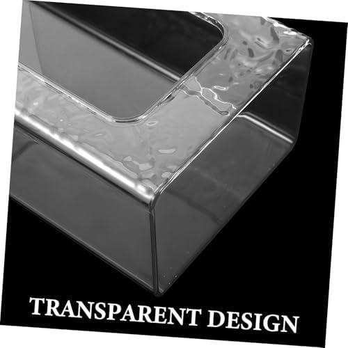 DECHOUS Transparent Tissue Box Holder for Home Office Kitchen Bathrooms
