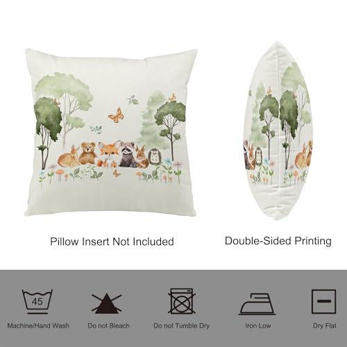 Baby Woodland Animals Plush Pillowcase Throw Cover