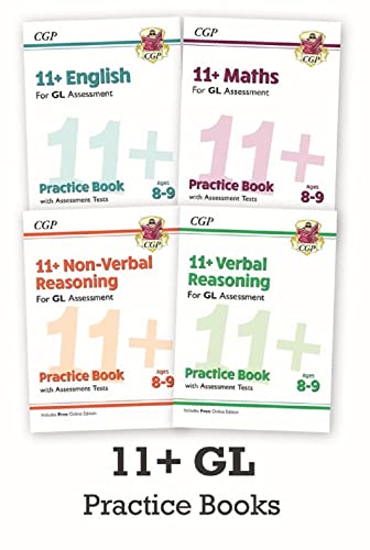 11+ GL Ages 8-9 Practice Book & Assessment Tests Bundle: English, Maths, Verbal and Non-Verbal Reasoning
