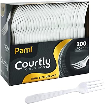 PAMI Heavy Weight Disposable Plastic Forks 200-Pack