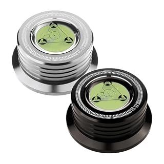 Lot de 2 stabilisateurs de poids pour disque, 60 Hz pour tourne-disque vinyle, pince de stabilisation de disque phono LP avec nivellement à bulle pour équilibrer les vibrations - Les Beatles, Paul McCartney, John Lennon, RIngo Starr, George Harrison