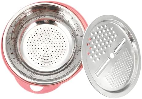 Manual Rice Washer and Grater Set Durable Stainless Steel Tool for Kitchen