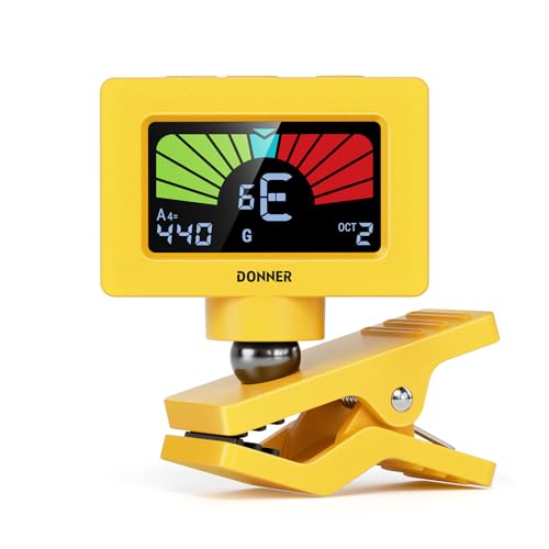 Donner Accordeur de Guitare Magnétique à Clipser avec écran LCD Couleur Pour Guitare Acoustique/électrique, Ukulélé, Basse, Violon, Banjo DT-10 – Jaune - Les Beatles, Paul McCartney, John Lennon, RIngo Starr, George Harrison Donner Accordeur de Guitare Magnétique à Clipser avec écran LCD Couleur Pour Guitare Acoustique/électrique, Ukulélé, Basse, Violon, Banjo DT-10 - Jaune