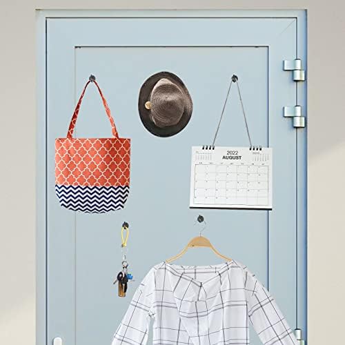 VNDUEEY 10 Pack Black Magnetic Hooks