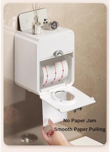 Space-Saving Wall-Mounted Bathroom Tissue Holder