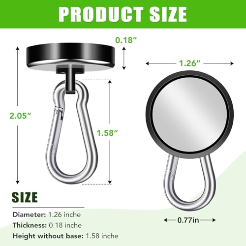 E BAvTE Carabiner Magnetic Hooks 12-Pack 110LBS - Ultimate Storage Solution