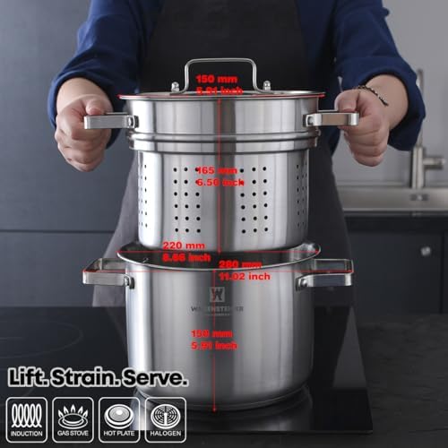 Versatile stainless steel steamer pot