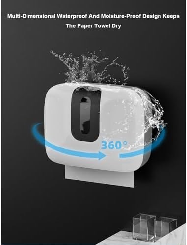 Space-Saving Wall-Mounted Commercial Towel Dispenser with Curved Output