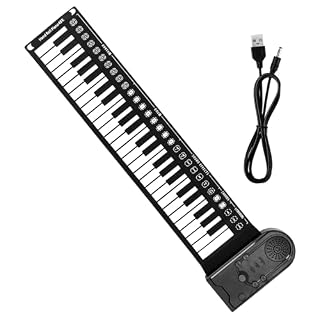 FUNOMOCYA 49 Rouleau Piano Pliable Piano Clavier Flexible Clavier Enfant Piano Enfant Clavier Piano Enroulable Piano Clavier Numérique Enfants Piano Clavier Pliant Piano Électrique Piano - Les Beatles, Paul McCartney, John Lennon, RIngo Starr, George Harrison