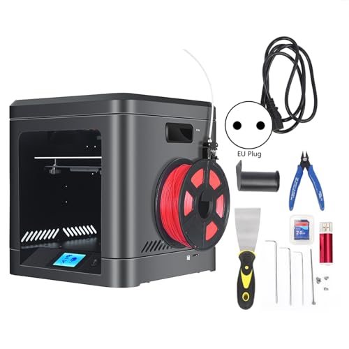 Fafeicy Tragbarer 3D-Drucker, ZD-2000 24-V-Chinesisch/Englisch-Bildschirm Metallplattengehäuse XY Linea-Druckmaschine, USB-WLAN-Druckanschluss(EU Plug 220V -Schwarz + Schwarz), 3D Drucker – Bild 3