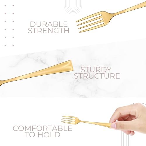 Exquisite Mini Gold Disposable Dessert Forks - Pack of 100