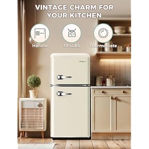  32-CuFt-Small-Compact-Refrigerator-Retro-Double-Door-Mini-Fridge-with-Freezer-7-Adjustable-Temperature-Settings-Removable-Glass-Shelves-for-Dorm-Office-Bedroom-Apartment-White