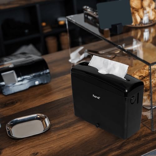 Karat Tall Fold Tabletop Napkin Dispenser Black Versatile Durable Commercial Use