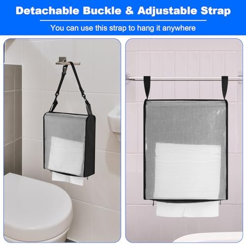 Hanging Camping Paper Towel Holder with Adjustable Strap