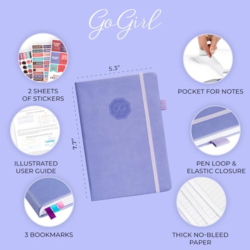 GoGirl Weekly Schedule Planner – Hourly Work & Life Planner with Time Slots – Vertical Agenda Organizer for Daily Productivity, A5 (Lavender)