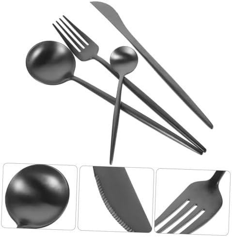 Stainless Steel Fork Spoon and Knife Set 304 Material Diamond-Shard Resistant