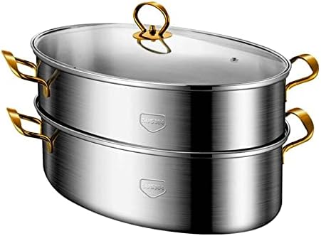 ANSChris Stainless Steel Fish Steamer Pot for Home Use