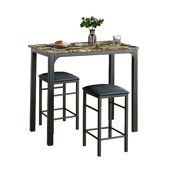   VECELO-3-Piece-Pub-Counter-Height-Breakfast-Table-with-2-Bar-Stools-Dining-Set-for-2-Dark-Brown