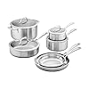 Zwilling spirit 3 ply 10 pc stainless steel pots and pans set dutch oven fry pansilver  urban country home decor