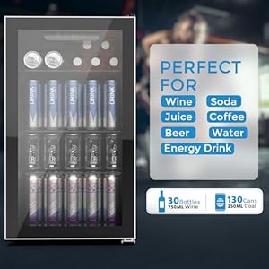   Kndko-Beverage-Refrigerator-Cooler-130-Can-Mini-Fridge-with-Adjustable-Shelves-Glass-Door-Digital-Temperature-Control-LED-Lighting-Energy-Efficient-for-Home-Office-Bar-32-CuFt-Black