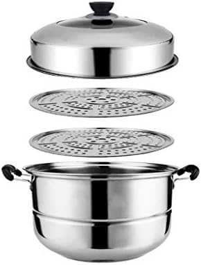 JSINEE Stainless Steel Steamer Pot 2-Layer Commercial Use