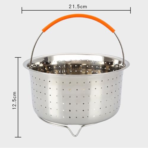 Hemoton Stainless Steel Steamer Basket - Perfect for Veggies Fish Seafood