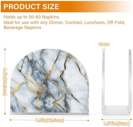 ALAZA Gold Marble Napkin Holder - 2-Pack for Table Use