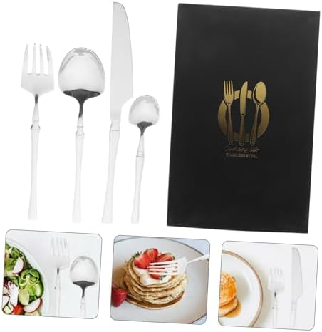 Cabilock Elegant Stainless Steel Dinnerware Set 5-Piece Flatware Heat Resistant
