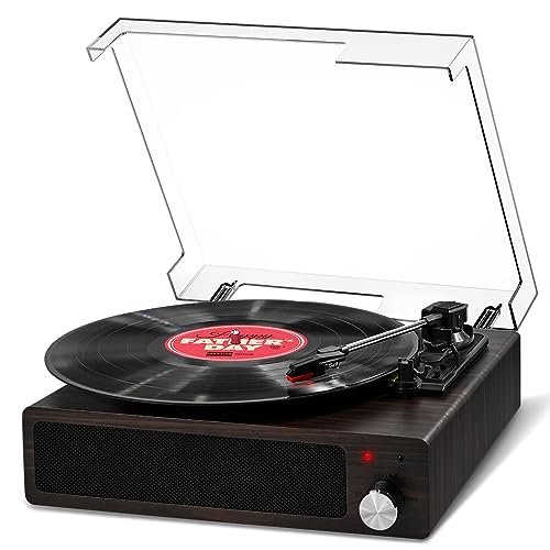 Platine Vinyle, FYDEE Tourne-Disque Vinyle Bluetooth Portable avec 3 Vitesses 33/45/78 TR/Min, Haut-Parleurs Intégrés, Prise 3.5mm, Sortie RCA, Entrée AUX – Noyer Noir - Les Beatles, Paul McCartney, John Lennon, RIngo Starr, George Harrison Platine Vinyle, FYDEE Tourne-Disque Vinyle Bluetooth Portable avec 3 Vitesses 33/45/78 TR/Min, Haut-Parleurs Intégrés, Prise 3.5mm, Sortie RCA, Entrée AUX - Noyer Noir