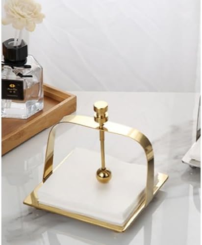 Gold Napkin Holder Freestanding Steel Tissue Dispenser