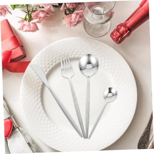 GARVALON Gold Plated Fork Set 5pc Elegant Stainless Steel