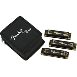 Fender© « Blues DeVille » Harmonicas – 3-Pack – Incl. Case - Les Beatles, Paul McCartney, John Lennon, RIngo Starr, George Harrison