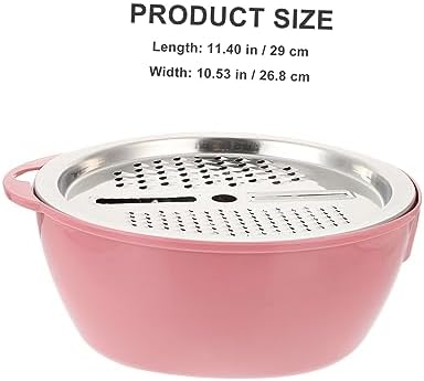 Manual Rice Washer and Grater Set Durable Stainless Steel Tool for Kitchen