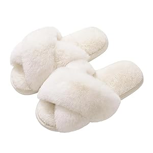 Evshine Women’s Fuzzy Slipper...